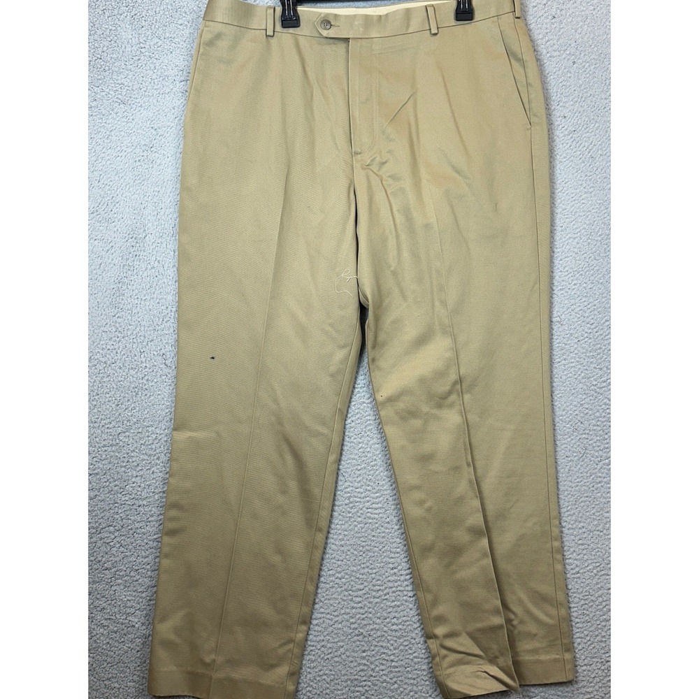 NEW Dockers Premium D4 Pants Mens 38X30 Relaxed Fit Khaki Tan Chino Flat Front